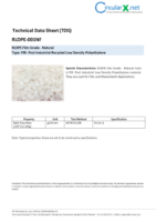 รูปภาพของ เม็ดพลาสติกรีไซเคิล คุณภาพสูง LDPE -001NF Film Grade - Natural (MFR = 4.6)